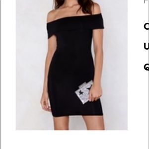 NWT - Black off the shoulder mini dress